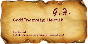 Grünczveig Henrik névjegykártya