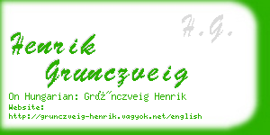 henrik grunczveig business card